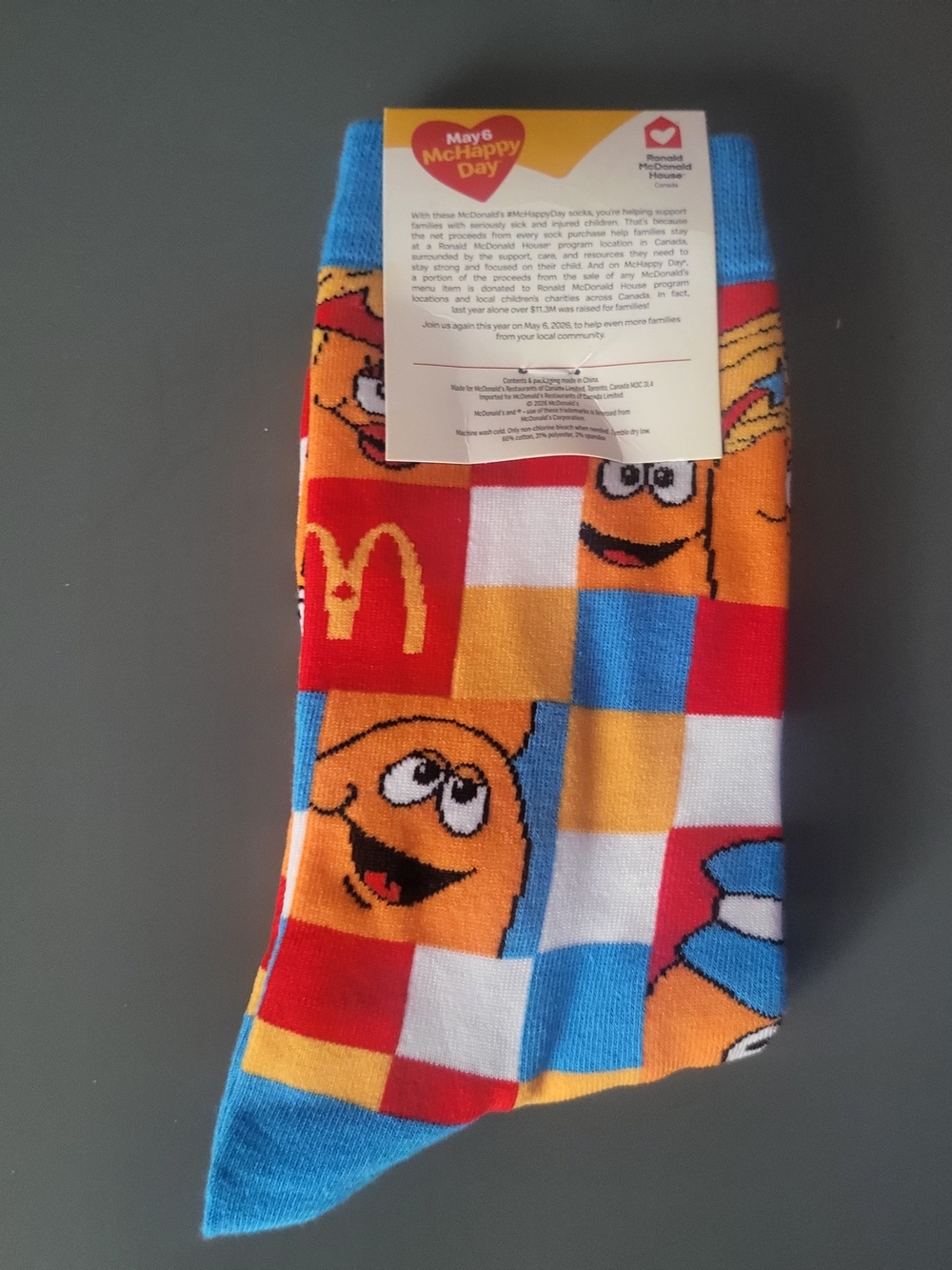 McDonald's Multicolor McHappy Day Crew Socks - Mcnugget Buddie -